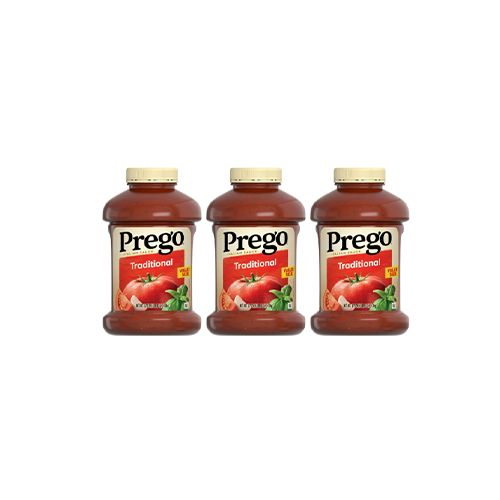 Prego Pasta Sauce, Traditional , 3 x 45 oz