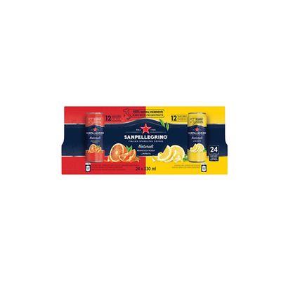 SANPELLEGRINO Naturali Italian Sparkling Drinks 330 mL, 24-pack