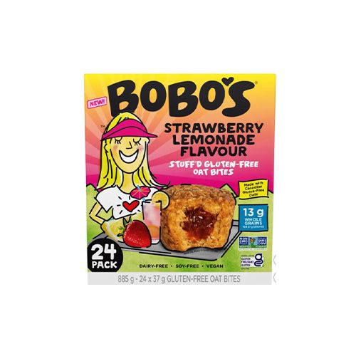 Bobo&#39;s Stuff’d Oat Bites Strawberry Lemonade, 24 × 37 g