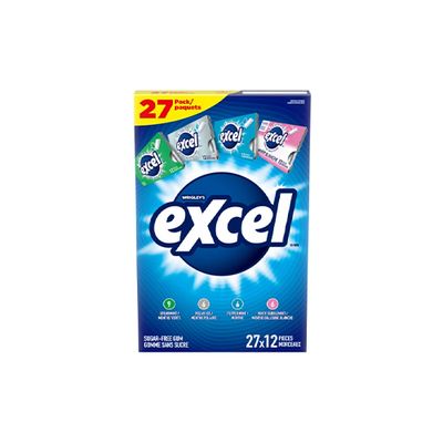 Excel Sugar Free Gum, Variety Pack, 27 × 12 pieces