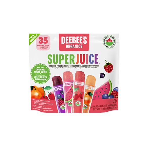 DeeBee&#39;s Organics Classic SuperJuice Freezer Pops 35 x 40 mL