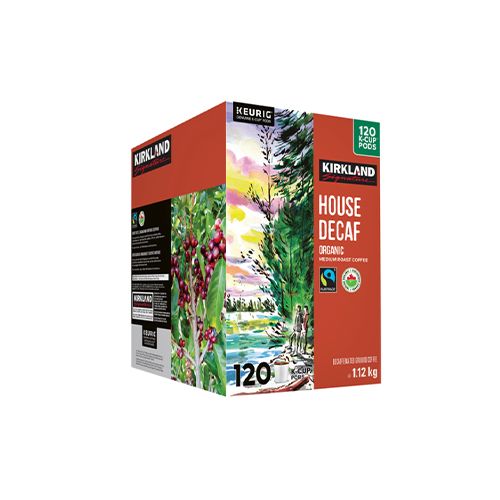 Kirkland Signature House Decaf Decaffeinated Coffee Pods, 120 Count