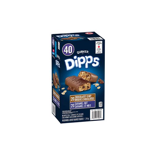 Quaker Dipps Granola Bars, Variety, 40 × 31 g