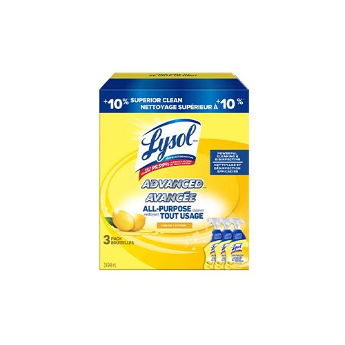Lysol Advanced All Purpose Cleaner Trigger Lemon Scent, 3 x 946 ml