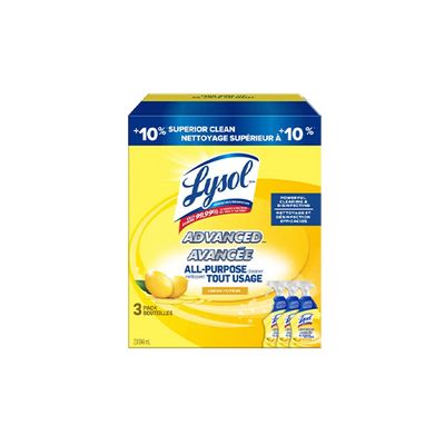 Lysol Advanced All Purpose Cleaner Trigger Lemon Scent, 3 x 946 ml