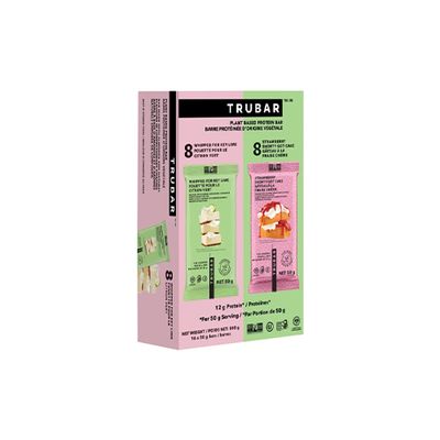 Trubar Plant Based Protein Bar, 16 × 50 g