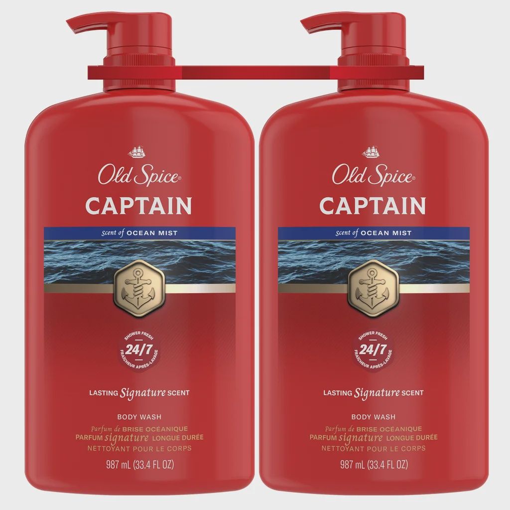 Old Spice Men's Body Wash Captain, 2 x 987ml Old Spice Men's Body Wash Captain, 2 x 987ml