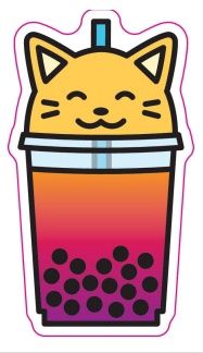 Vinyl Sticker - Boba Cat
