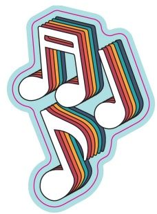Vinyl Sticker - Musical Notes