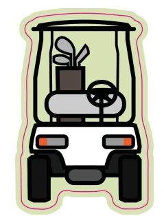 Vinyl Sticker - Golf Cart