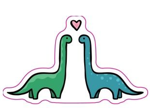 Vinyl Sticker - Dinosaurs Heart