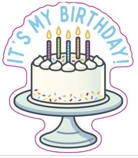 Vinyl Sticker - It's My Birthday!