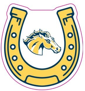 Vinyl Sticker - Horseshoe with Mustang