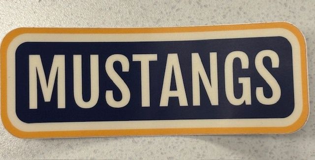 Vinyl Sticker - MUSTANGS Rectangle