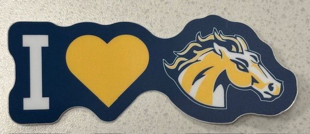 Vinyl Sticker - I Heart Mustangs