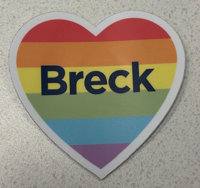 Vinyl Sticker - Heart Rainbow Breck