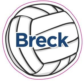 Vinyl Sticker - Breck Volleyball
