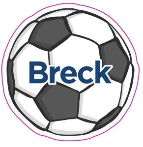 Vinyl Sticker - Breck Soccer ball