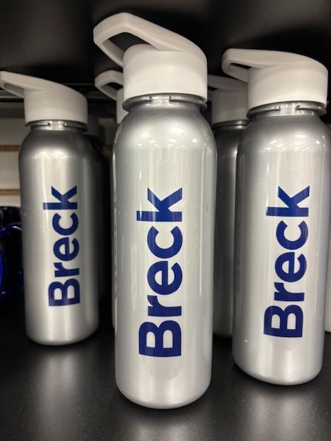 Water Bottle - Flip Straw Gray