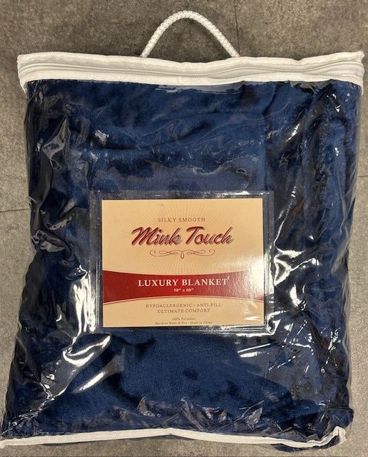 Blanket - Navy "B" Throw - CLEARANCE
