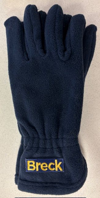 Gloves - Navy Fleece with Breck