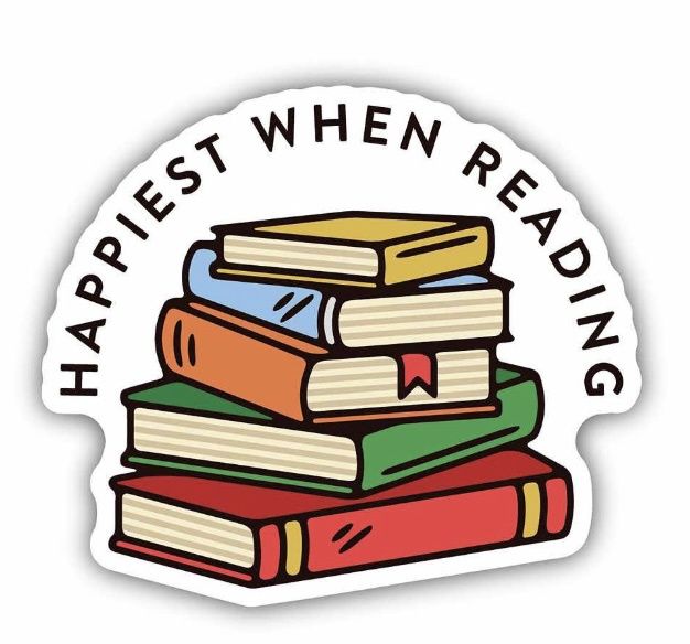 Vinyl Sticker - Happiest When Reading