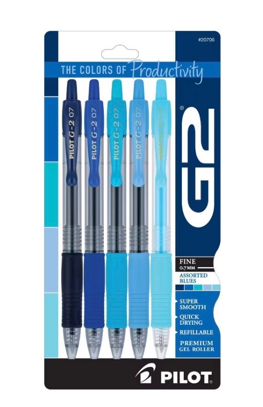 G2 Pen Set - Assorted Colors - 5 Pack