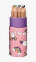 Ooly Draw 'n Doodle Mini Colored Pencils + Sharpener, Color: Pink