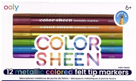 Ooly Color Sheen Metallic Felt Tip Markers