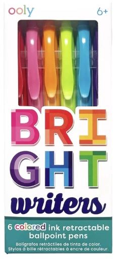 Ooly Bright Writers Colored Ink Retractable Ballpoint Pens