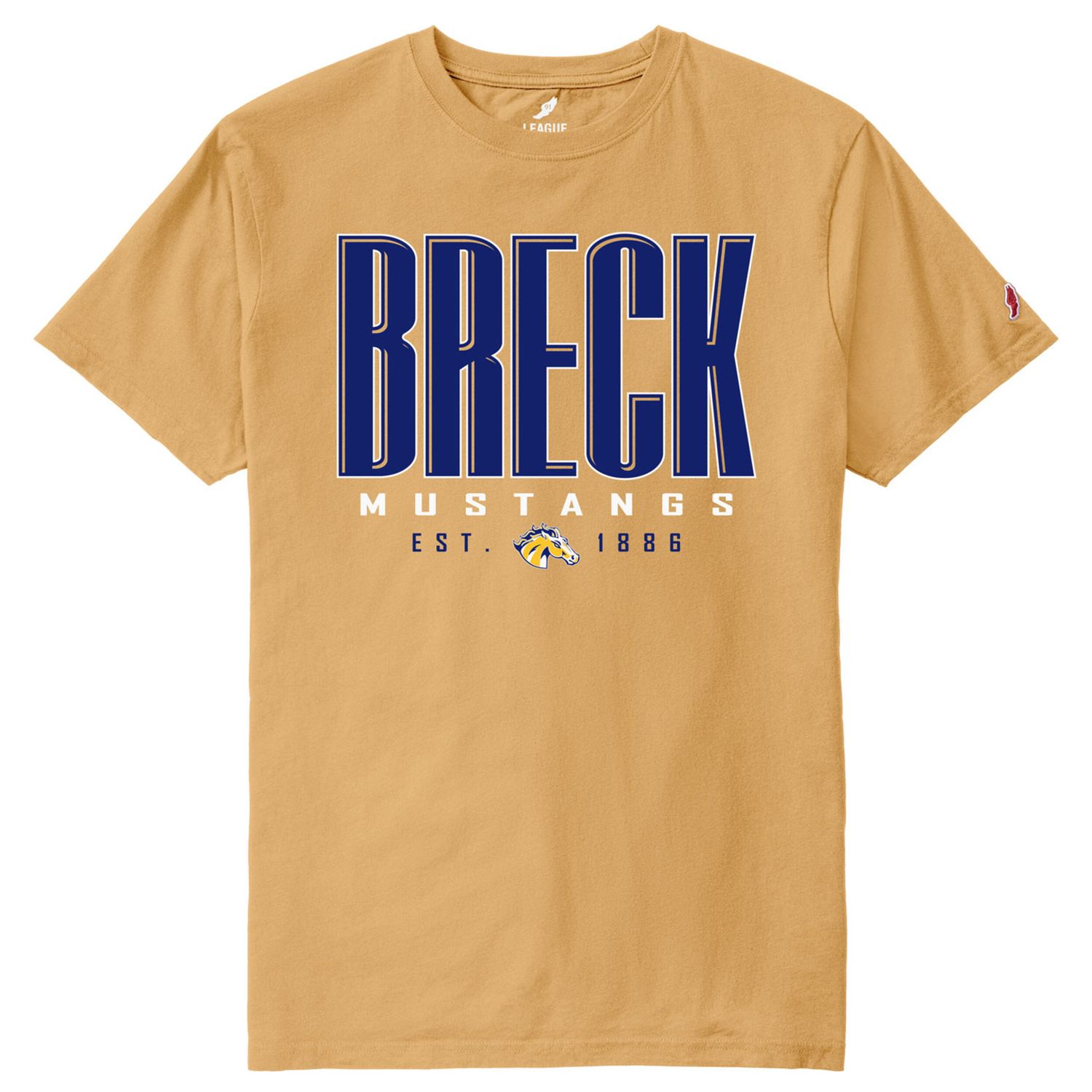 League All American Tee - Varsity Gold - Breck Mustangs