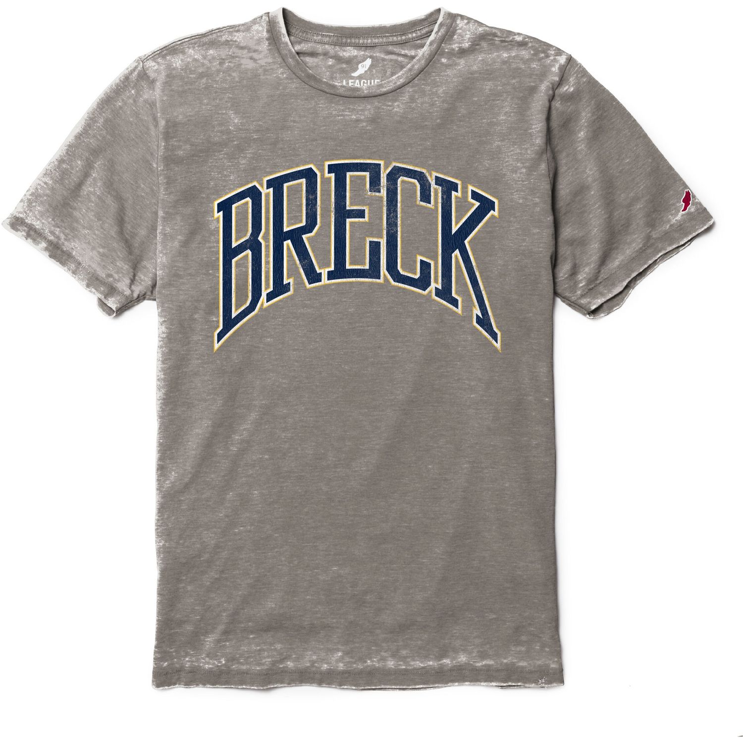 League Burnout Tee - Heather Silver