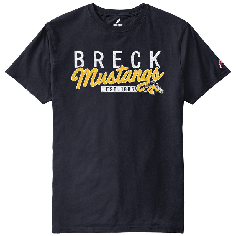 League All American Tee - Fall Navy - Breck Mustangs