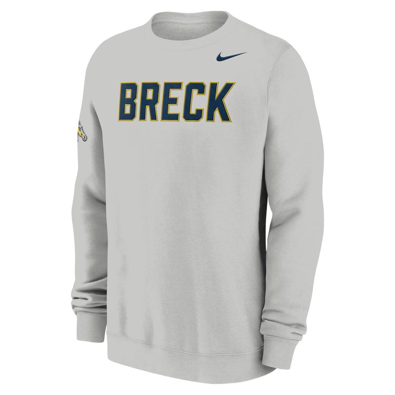 Nike Photon Grey Sideline Club Fleece Crew  - BRECK