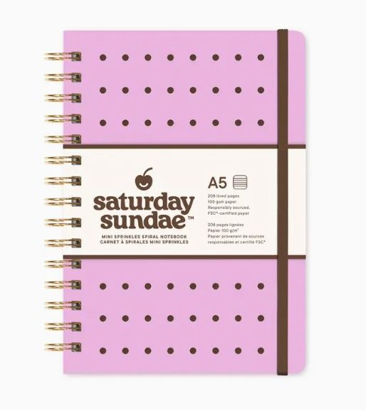 saturday sundae Mini Sprinkles Spiral Notebook