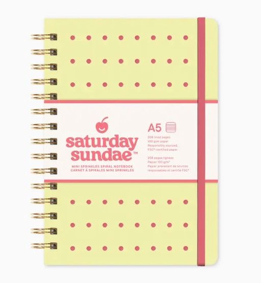 saturday sundae Mini Sprinkles Spiral Notebook