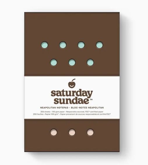 saturday sundae Neapolitan Notepad