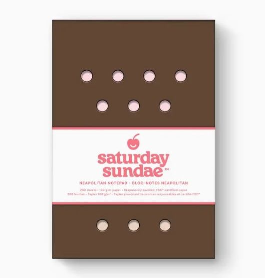 saturday sundae Neapolitan Notepad