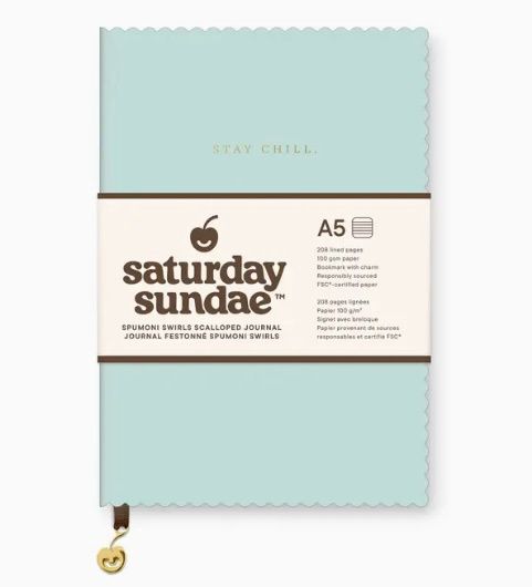 saturday sundae Spumoni Swirls Scalloped Journal