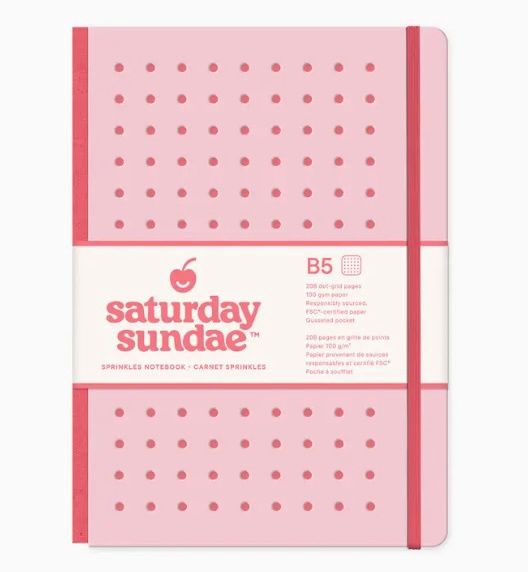 saturday sundae Sprinkles Notebook, Color: Bubble Gum