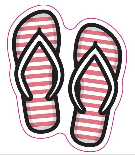 Vinyl Sticker - Flip Flops