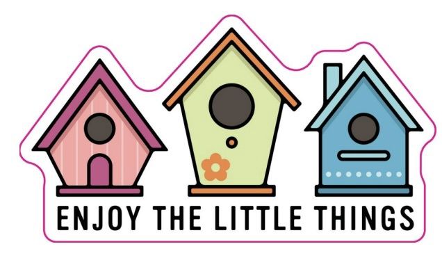 Vinyl Sticker - Enjoy the Little Things Birdhouses