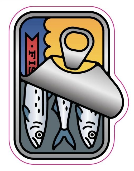 Vinyl Sticker - Sardine Tin