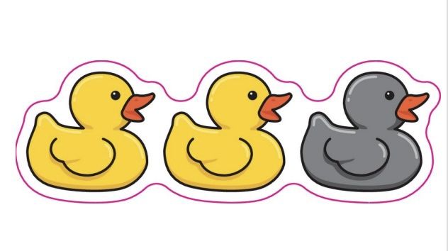 Vinyl Sticker - Duck, Duck, Gray Duck