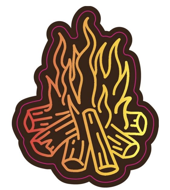 Vinyl Sticker - Campfire