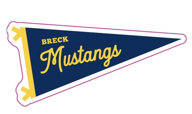 Vinyl Sticker - Breck Mustangs Pennant