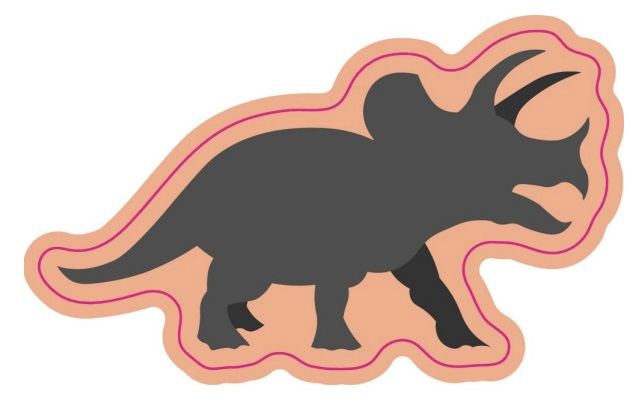Vinyl Sticker - Brown Dino