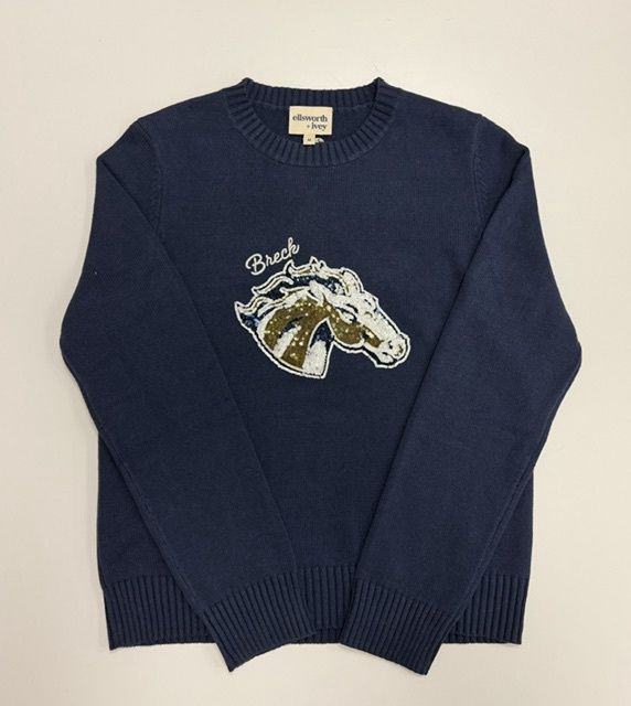 Ellsworth &amp; Ivey Classic Crewneck with Sequin Mustang
