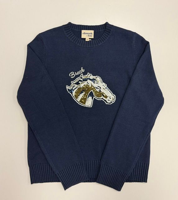 Ellsworth &amp; Ivey Classic Crewneck with Sequin Mustang