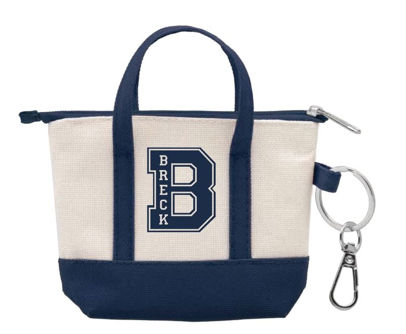 Mini Boat Tote Keytag with "B"